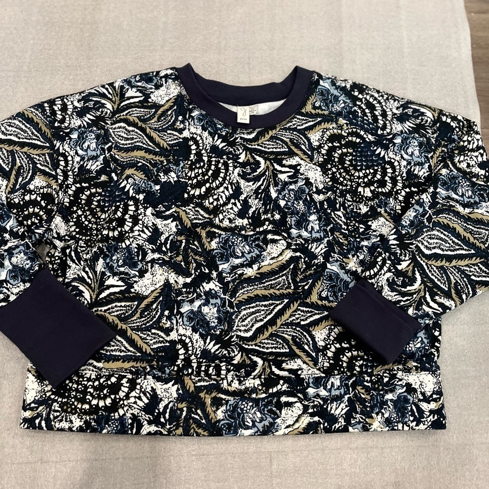 [XL]Joie Floral Cropped Sweatshirt